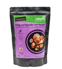 Load image into Gallery viewer, Turkey and Vegetables Cold Pressed with Potato and Rice with added TurmerAid™ - The Golden Paste Company